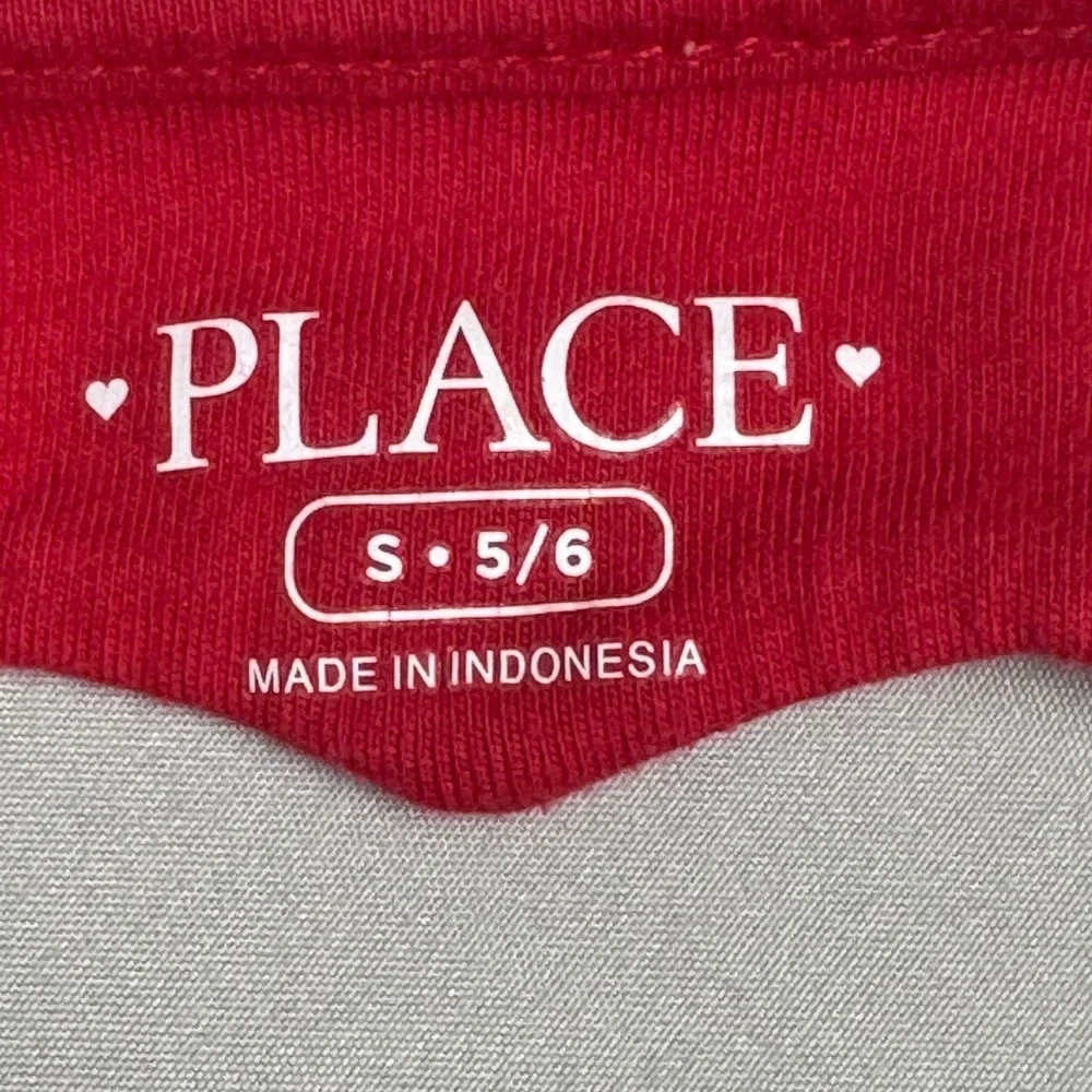 Children's Place Skater Dress Kids 5/6 Red New Heart Cutout Back Long Sleeve